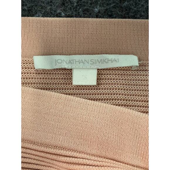 SIMKHAI Knit Rib Pencil Rayon-Blend Skirt Pink Small - Picture 6 of 6